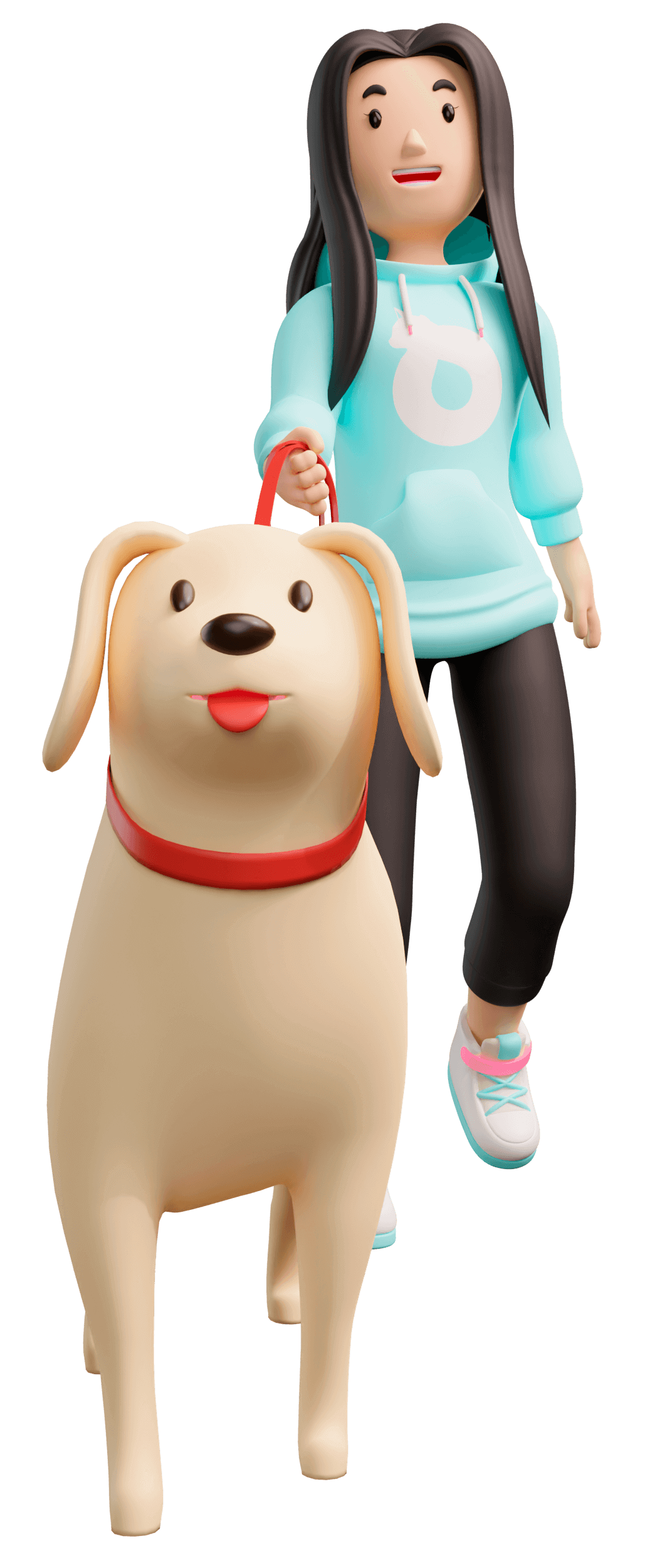 Paseador de DIMU GO con perros felices